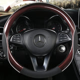 Carbon Fiber & Leather Car Steering Wheel Cover