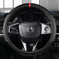 38cm Carbon Fiber Leather Car Steering Wheel Cover