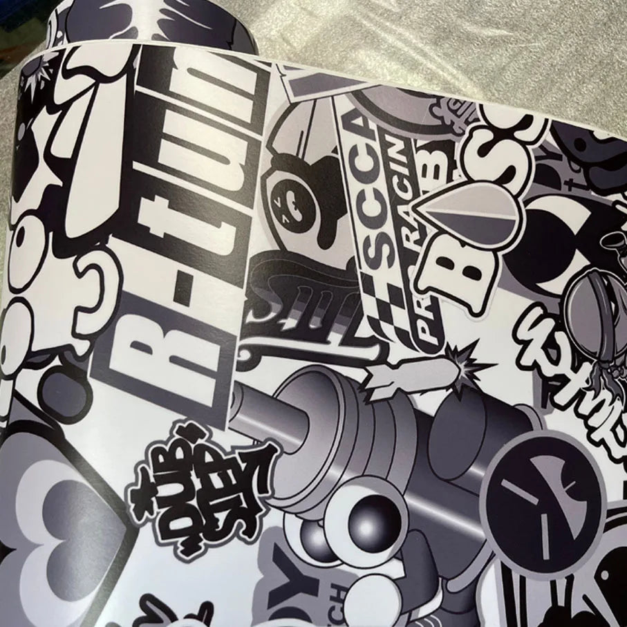 Graffiti Sticker Bomb Car Wrap Vinyl Film