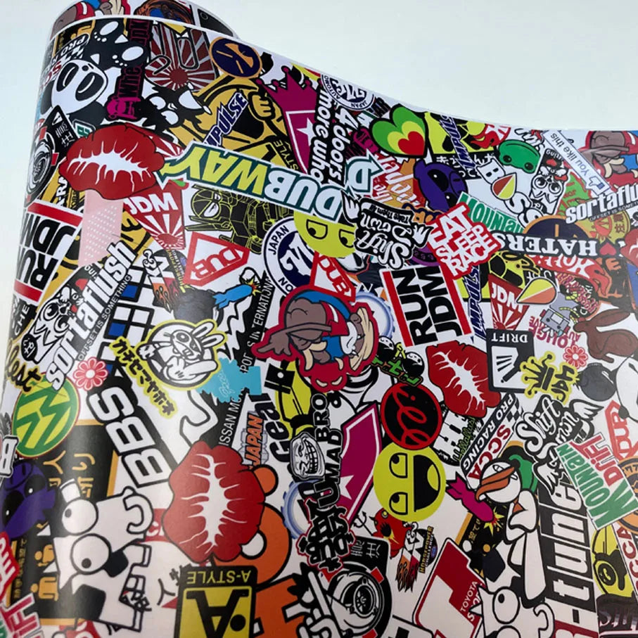 Graffiti Sticker Bomb Car Wrap Vinyl Film