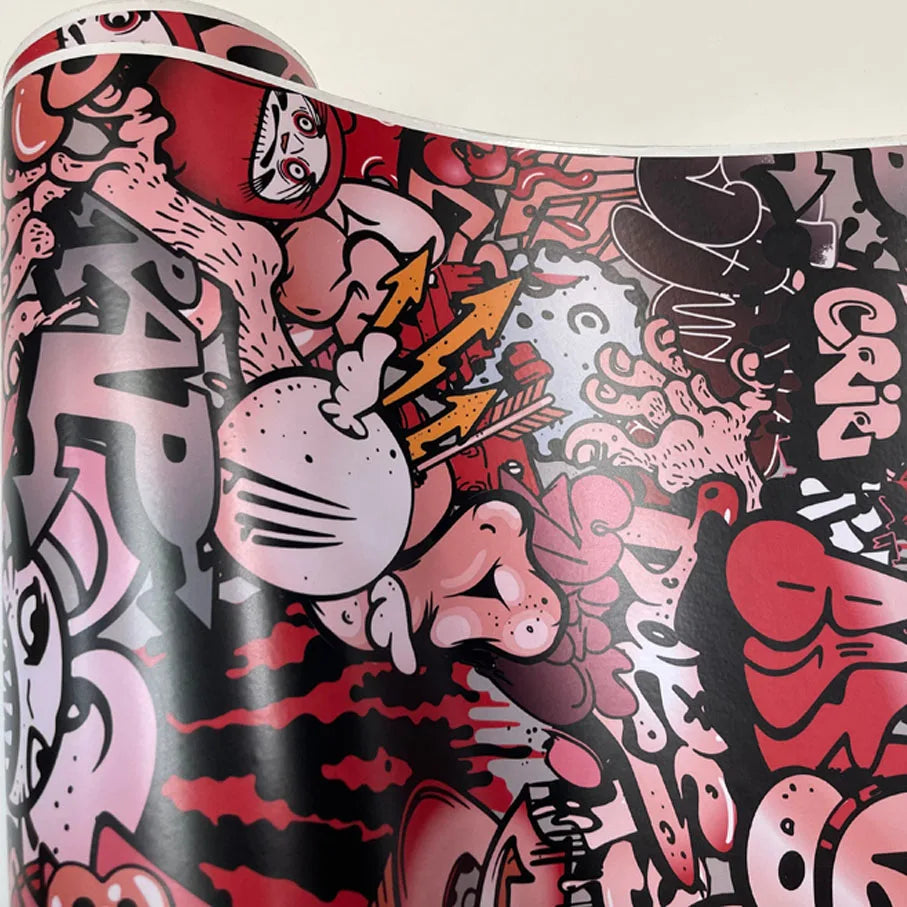 Graffiti Sticker Bomb Car Wrap Vinyl Film