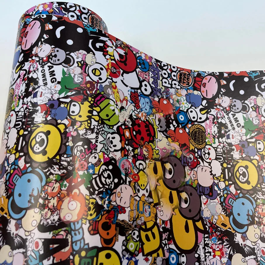 Graffiti Sticker Bomb Car Wrap Vinyl Film